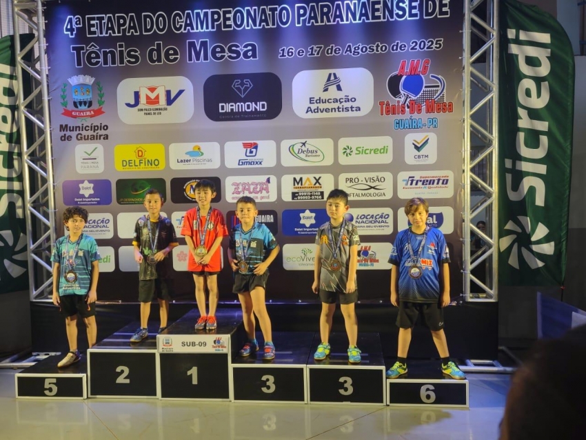 ATLETAS DE ASSAÍ CONQUISTAM PÓDIO NA 4ª ETAPA DO CAMPEONATO PARANAENSE DE TÊNIS DE MESA