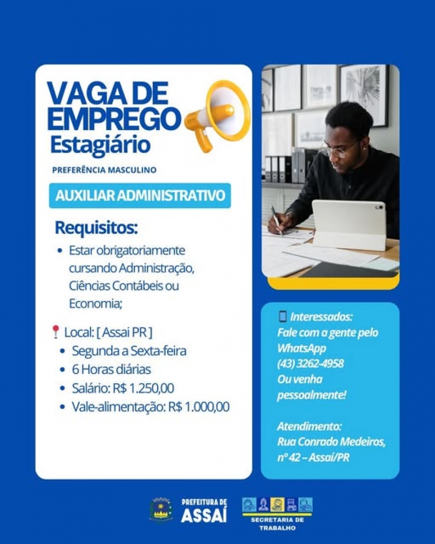 ASSAÍ – MAIS VAGA DE EMPREGO