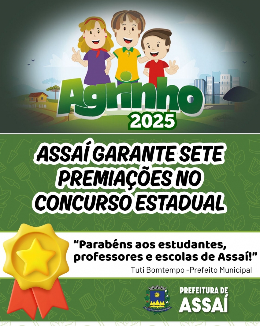 ASSAÍ GARANTE SETE PREMIAÇÕES NO CONCURSO AGRINHO 2025